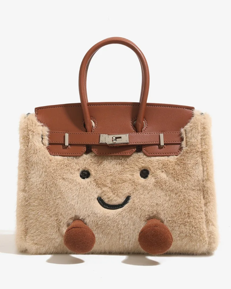 Smiley Fluffy Handbag