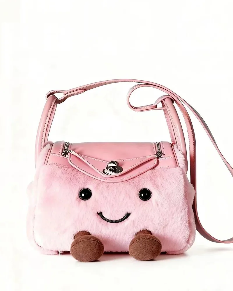 Smiley Fluffy Satchel