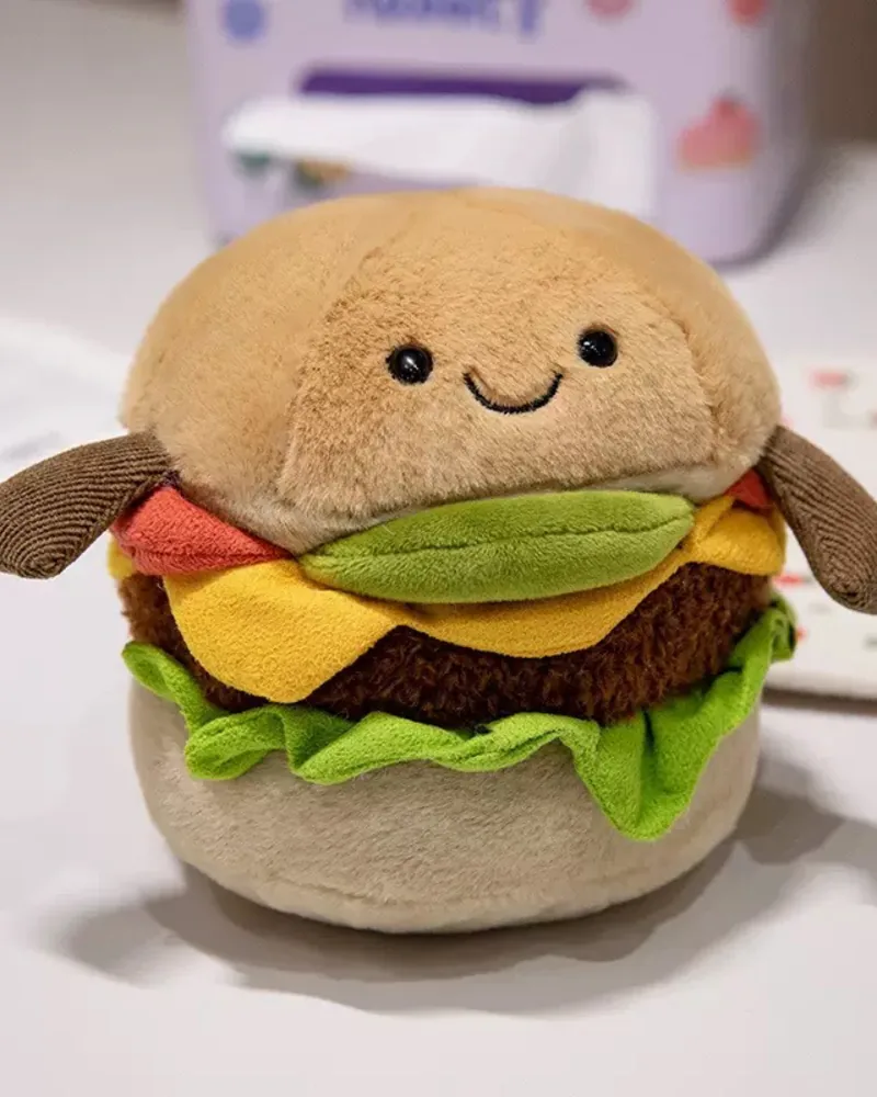 Smiley Burger Plush